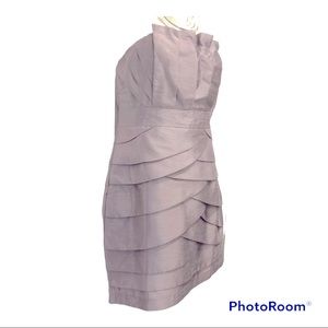 🤩 Strapless Grey Cocktail Dress